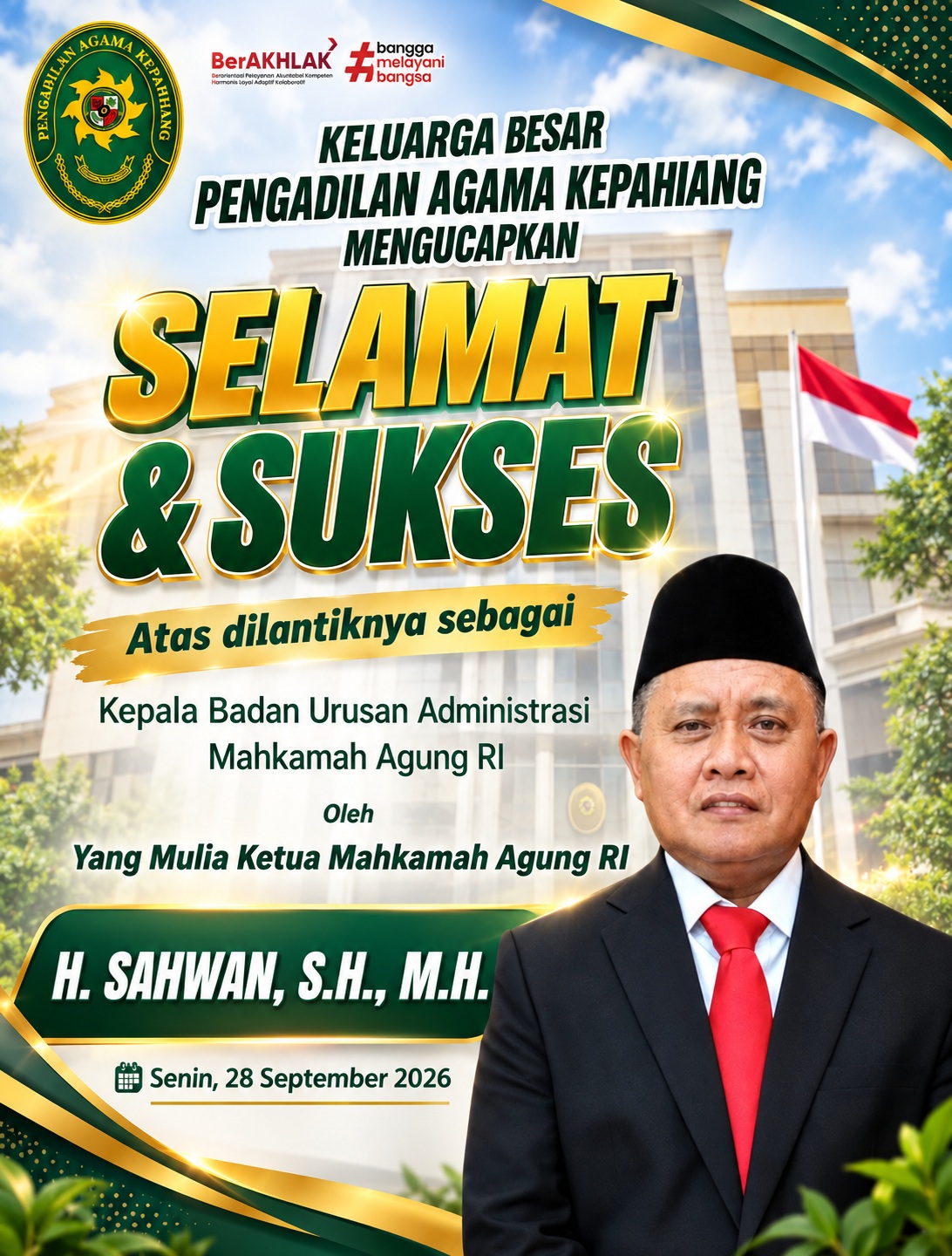 Selamat kepada YM H. SAHWAN