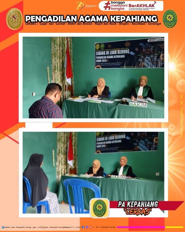 Kepahiang, 17 April 2025 Ketua Pengadilan Agama Kepahiang Dr. Liza Roihanah, S.H.I., M.H. dan jajaran Kepaniteraan melaksanakan Sidang Keliling diluar gedung ke Kantor Urusan Agama (KUA) Kecamatan Be (5) (Medium).jpg