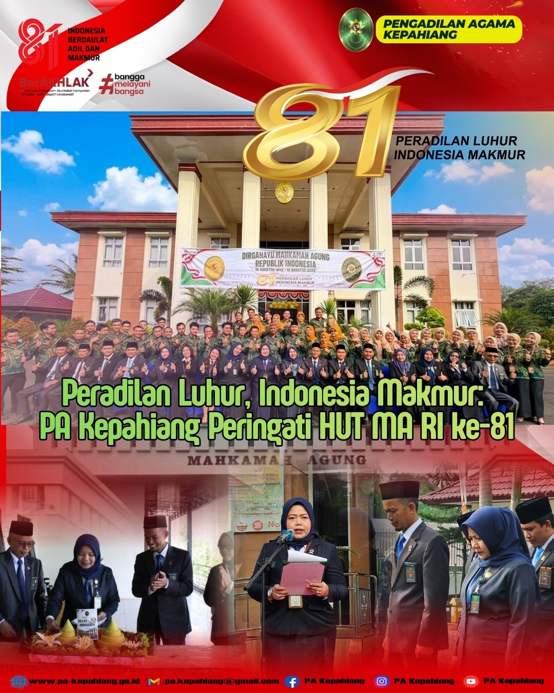Pengadilan Agama Kepahiang Laksanakan Upacara Peringatan HUT Mahkamah Agung RI ke-81Pengadilan A.jpg