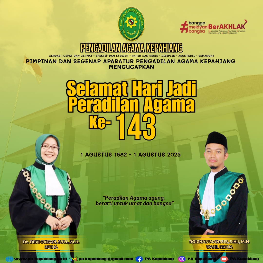Hari Jadi Pengadilan Agama ke-143